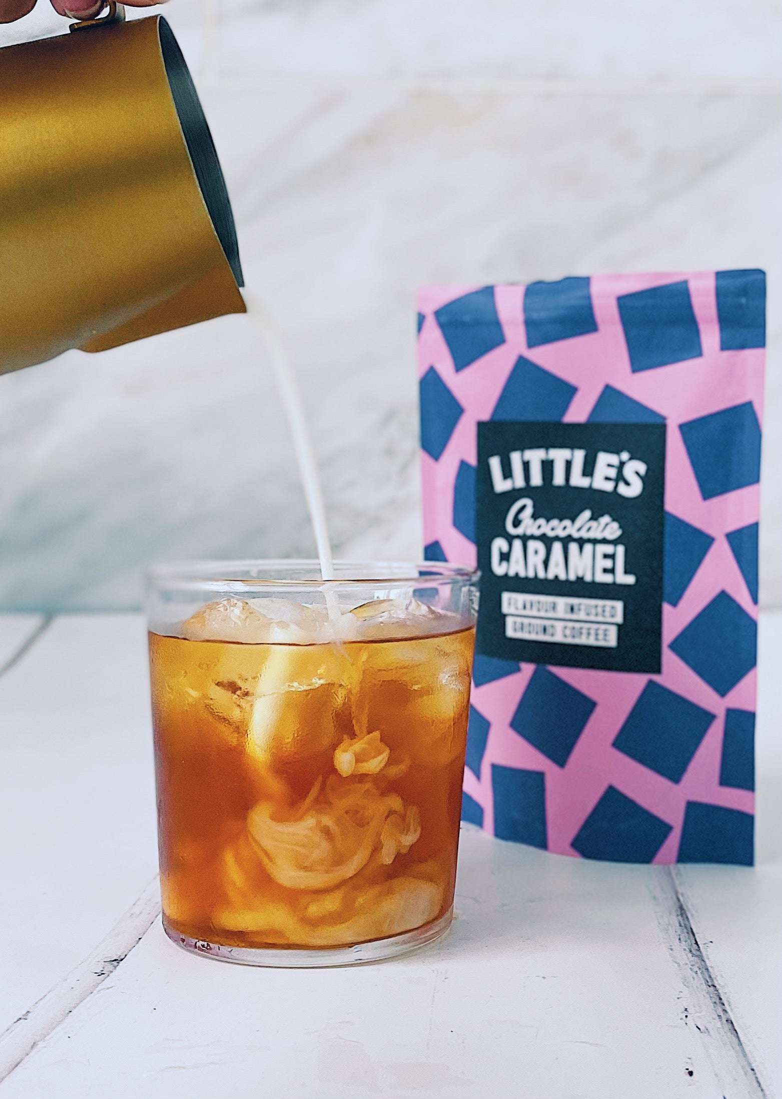 Easy Chocolate Caramel cold brew coffee