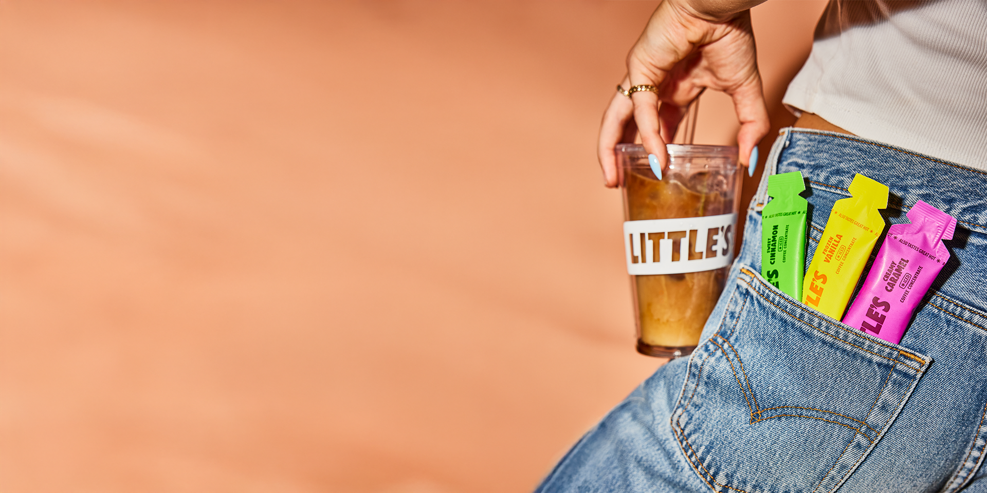 Little's coffee with an iced coffee